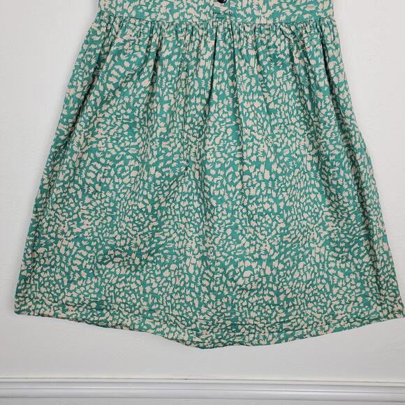 Numph Dress Skater Animal Print Spotted Button Sundress Boho Summer Size 38 - Picture 5 of 14